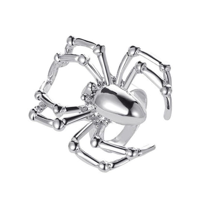 Simulation spider ring Halloween props ring ghost festival spoof tricky toy gothic jewelry