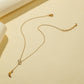 Fashion Titanium Steel Gold-plated Moon Pendant Temperament Simple Forest Moonstone Versatile Clavicle Necklace for Women