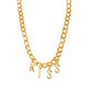 diy simple handmade alloy English word letter necklace hip-hop couple pendant short chain men and women