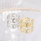 Popular big-name CD ring titanium steel open ring fashion couple pair of rings
