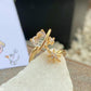 Ins pink love open ring fashion temperament micro-inlaid zircon octagon index finger ring girlfriend gift
