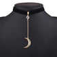 N535 Street Shot Fashion Diamond Exaggerated Necklace Choker Personality Sun Moon Necklace Necklace