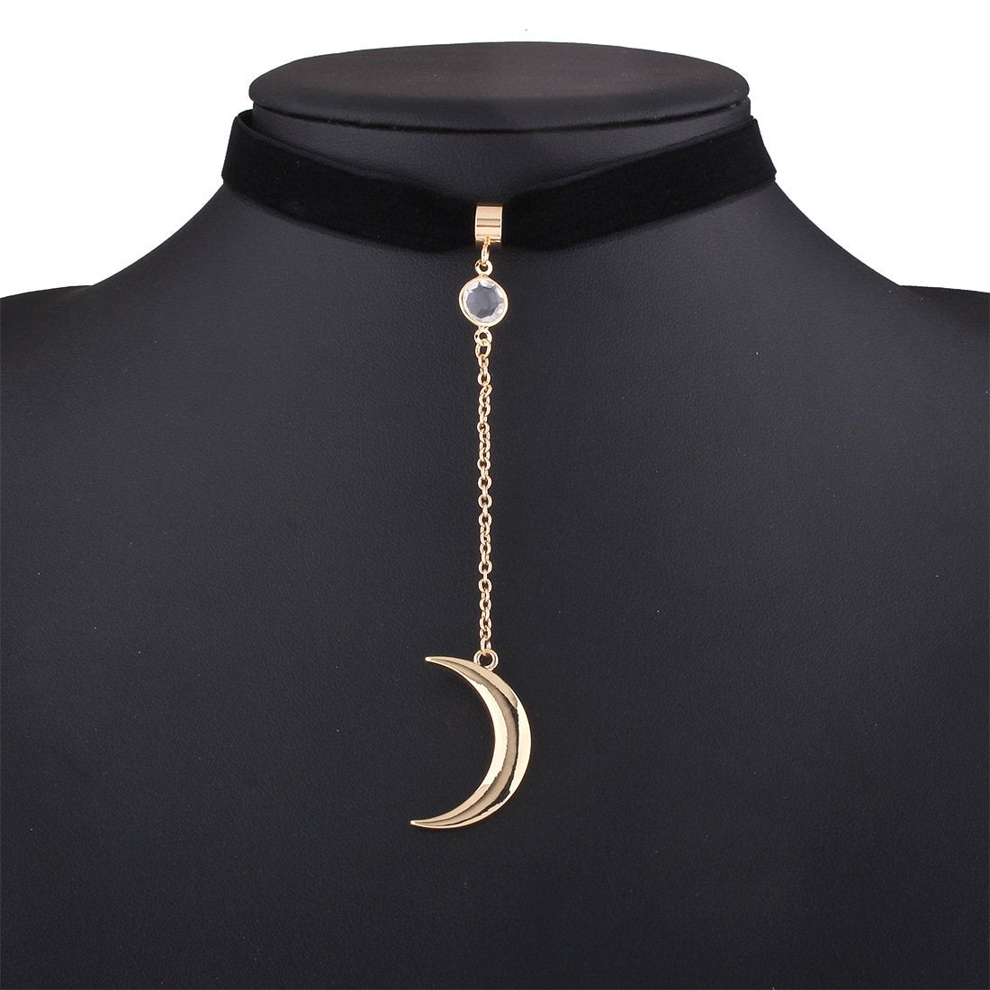 N535 Street Shot Fashion Diamond Exaggerated Necklace Choker Personality Sun Moon Necklace Necklace