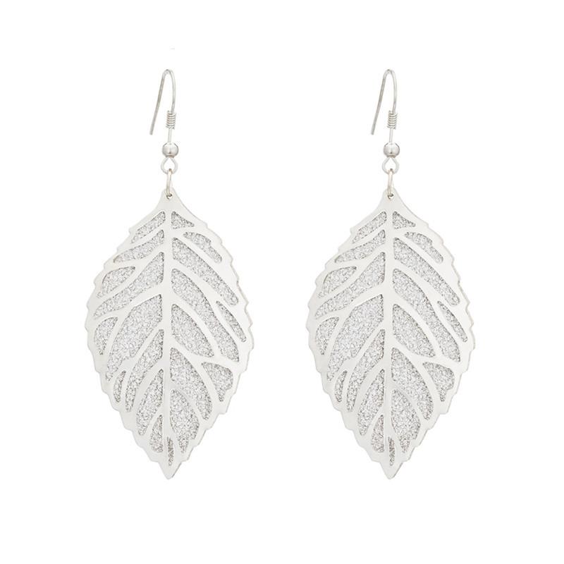 Hot Jewelry Small Leaf Earrings Female Oval Earrings