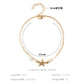 Simple beach anklets handmade tassel five-pointed star anklet starfish real pearl accessories