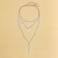 Jewelry Niche Geometric Star Tassel Necklace Female Fashion Metal Sexy Multilayer Necklace