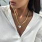 N7472 Thick Chain Baroque Pearl Necklace Cold and Explosive Style Net Red Necklace Simple Retro Necklace
