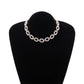 Jewelry Fashion Personality Pearl Short Clavicle Chain Trend Design Love Ring Flower Necklace