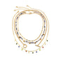 Jewelry Retro Colored Rhinestone Tassels All-Match Necklace Stacked Small Crystal Bead Sequin Necklace