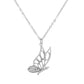 Ins hollow butterfly necklace female retro fashion temperament diamond-studded butterfly collarbone chain butterfly dancing necklace