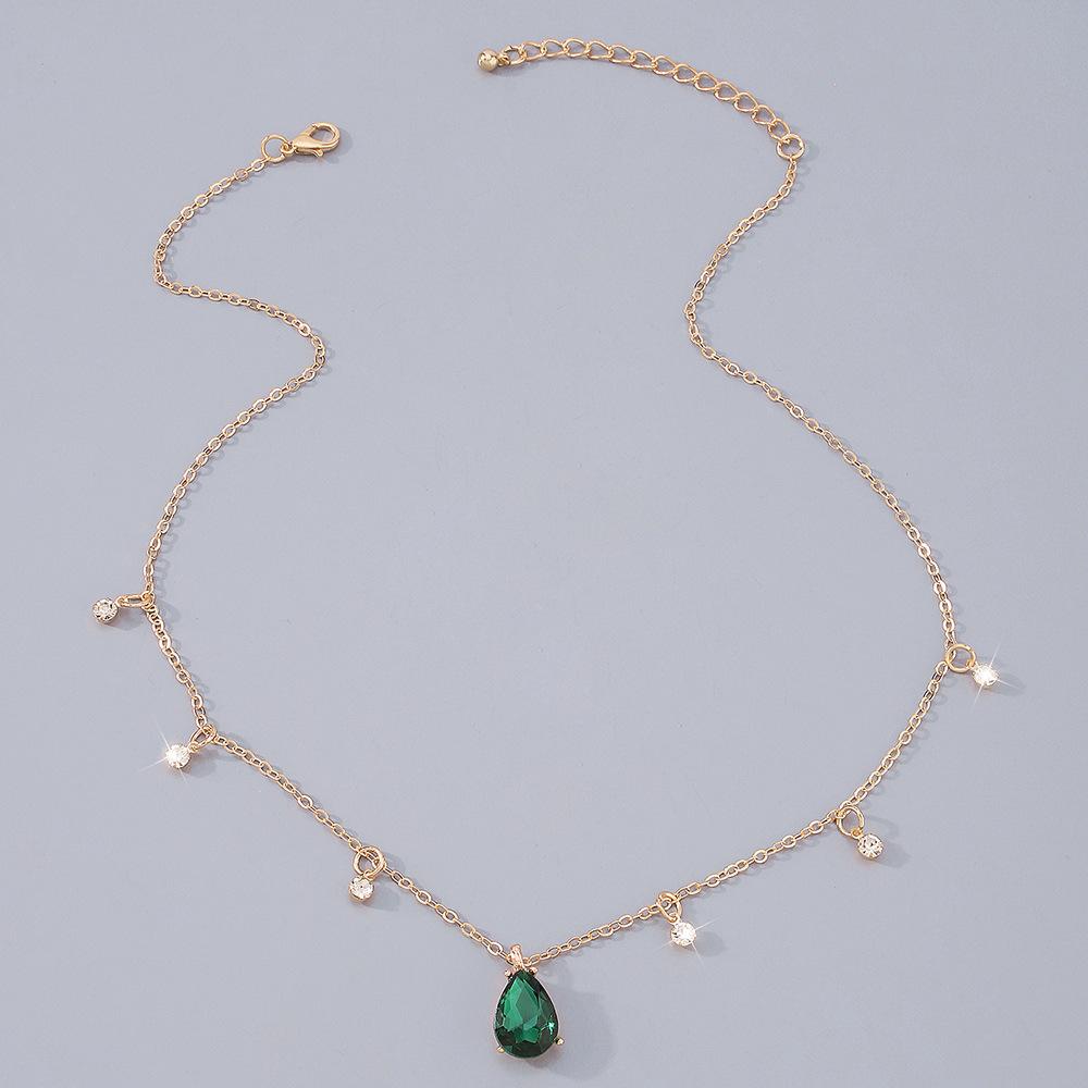 N9814 Exquisite Temperament Necklace Literary Simple Retro Necklace Ladies Elegant Diamond Necklace Female
