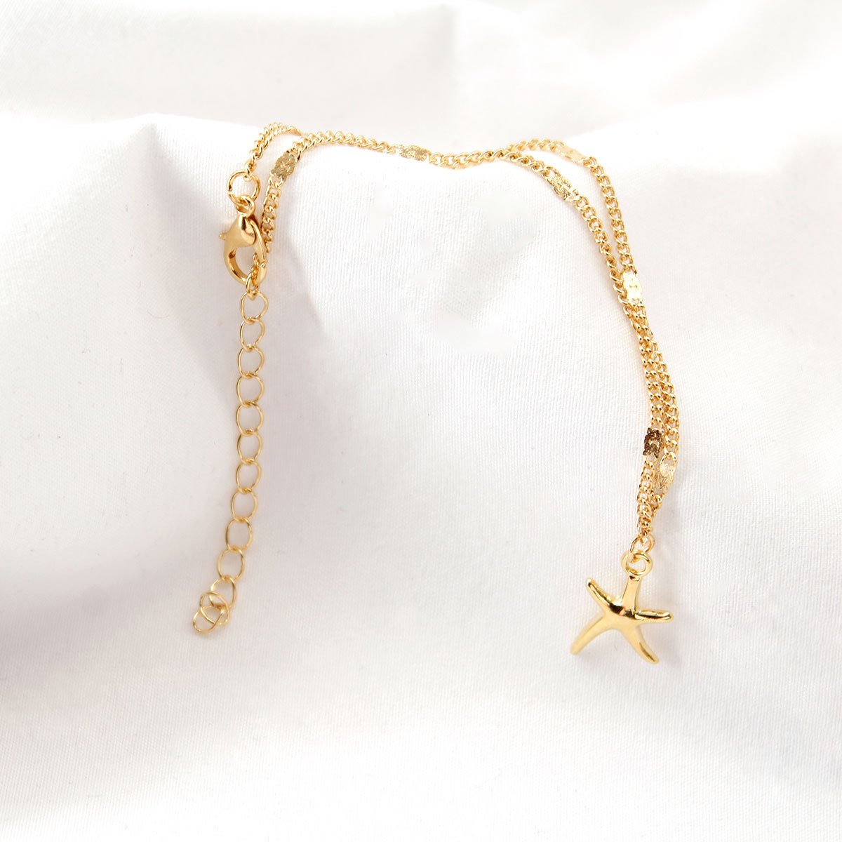 Jewelry Alloy Starfish Shaped Anklet Female Fashion Geometric Simple Pentagram Foot Ornament