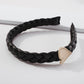 F354 braided headband PU texture twist braid creative hair accessories resin love small fresh headband