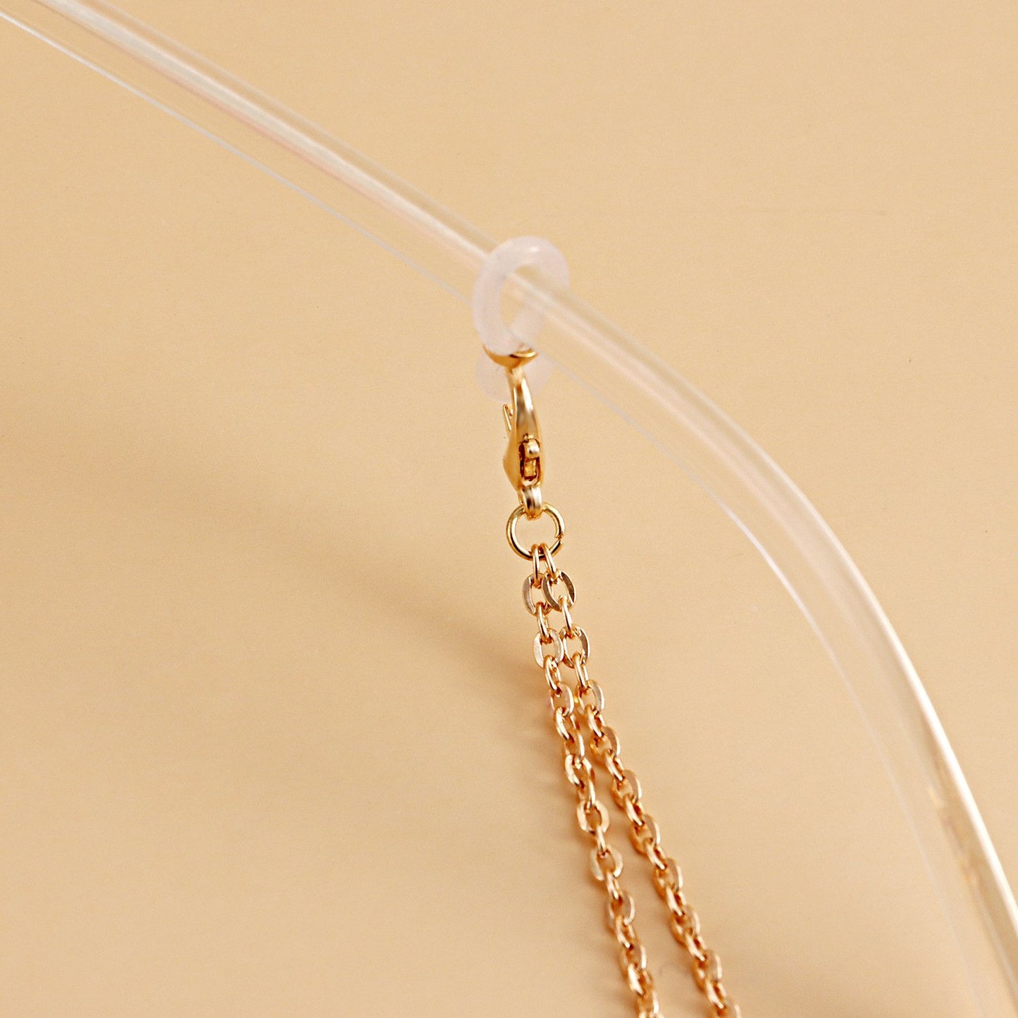 Mask hanging chain glasses hanging chain glasses chain mask chain glasses metal plating heart-shaped hanging chain