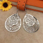 Double-layer size water drop hollowed out vintage all-match earrings Indian ladies earrings