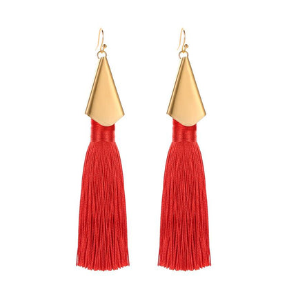 Earrings ethnic atmosphere long tassel earrings earrings earrings temperament autumn and winter earrings women