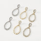 E1678 French light luxury retro simple pearl earrings rhinestone temperament personality niche design earrings