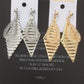 Horizontal rhombus sequin earrings silk mesh tube imitation zircon water drop earrings women's earrings popular jewelry night