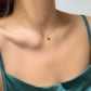 Sweet and simple dripping oil small cherry pendant necklace versatile metal chain clavicle necklace choker