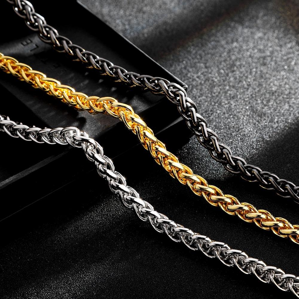 Fashion Hip Hop Necklace Trend Men Flower Basket Chain Single Chain Iron Chain Jewelry