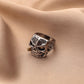 Trendy Fashion Retro Men's Creative Design Skull Rose Flower Men's Hip Hop Ring