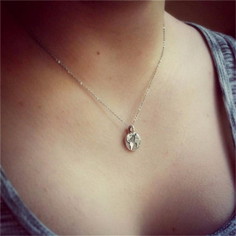 JewelryPopular JewelryMap NecklaceSmall Earth PendantHot Styles