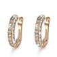 Explosive fashion jewelry full of diamonds light luxury niche design ear clip female earrings jewelry