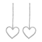 E1551 Rhinestone Tassel Love Geometric Earrings Exaggerated Long Fairy Earrings Modern Temperament Earrings