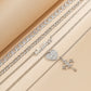 Jewelry retro multi-layer embossed cross portrait necklace hip-hop personality letter chain necklace