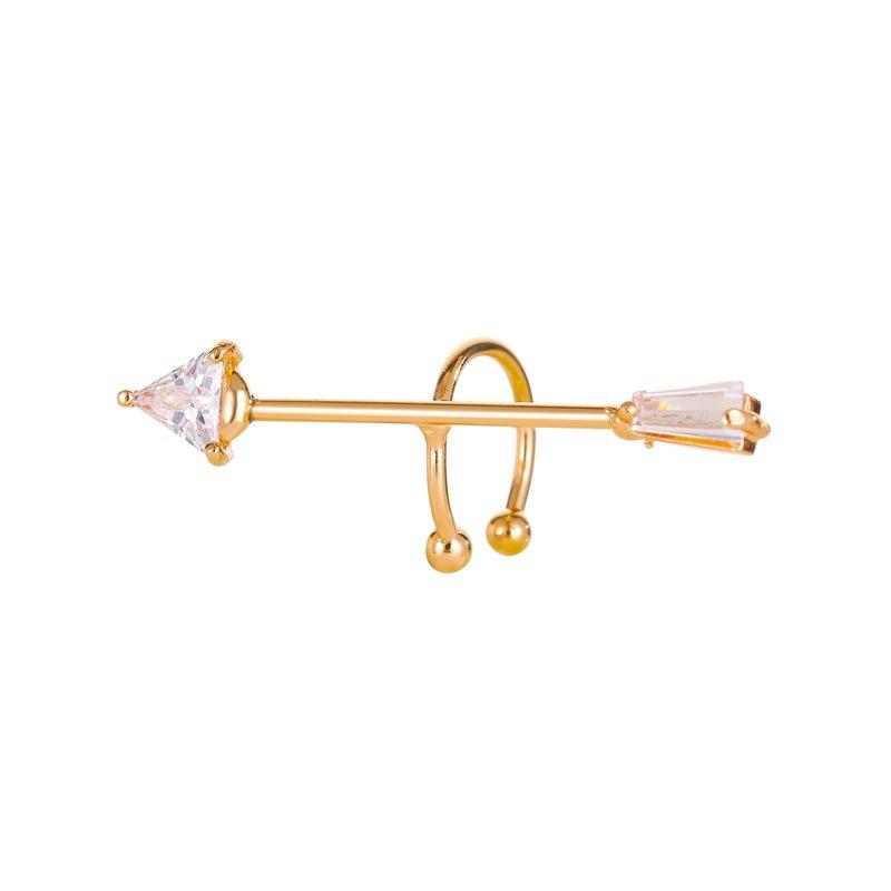 Temperament zircon arrow ear clip simple all-match single non-pierced earrings ins ear bone clip