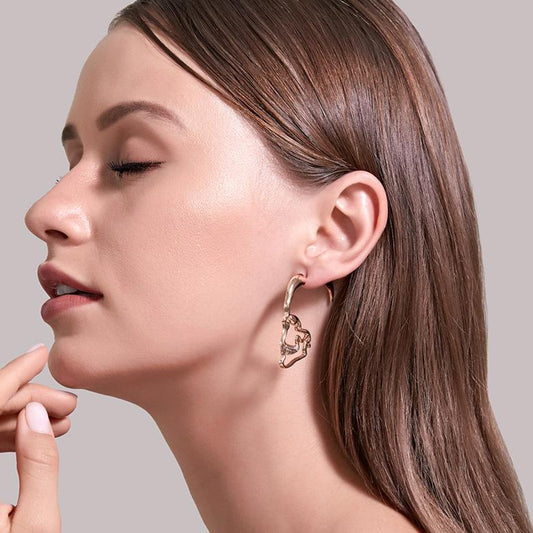 Earrings Creative Design Hollow Piercing Face Earrings Punk Retro Skull Earrings Earrings