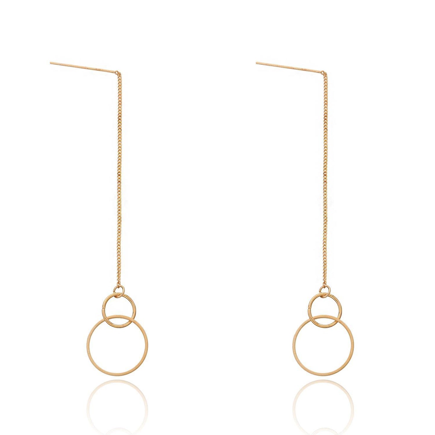 Jewelry creative geometric minimalist ring earrings earrings fashion handmade tassel earrings ear wire