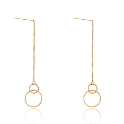 Jewelry creative geometric minimalist ring earrings earrings fashion handmade tassel earrings ear wire