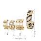 Retro leopard print earrings personalized earrings unique earrings women's five-pointed star ear bone clip niche earrings without ear holes mixed batch