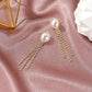 S925 silver needle baroque tassel pearl earrings retro high-end sense earrings temperament net red ins earrings