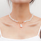 Jewelry Large Shaped Pearl OT Buckle Necklace Femininity Fashion Transparent White Turquoise Necklace