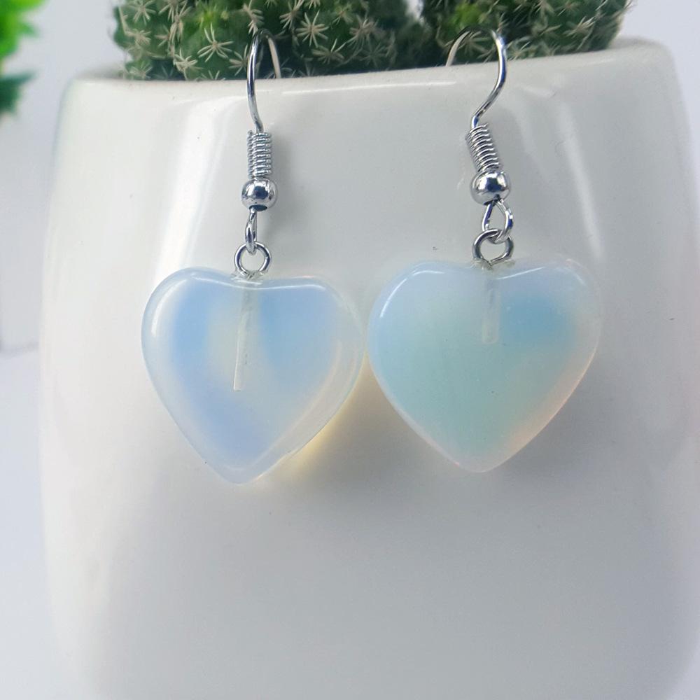 Natural Stone Small Love Earrings Sweet Simple Fashion Girls Earrings Floor Stall Jewelry Explosion