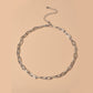 Jewelry Simple Geometric Square Small Hole Necklace Women's Fashion Trend Single Layer Personality Necklace