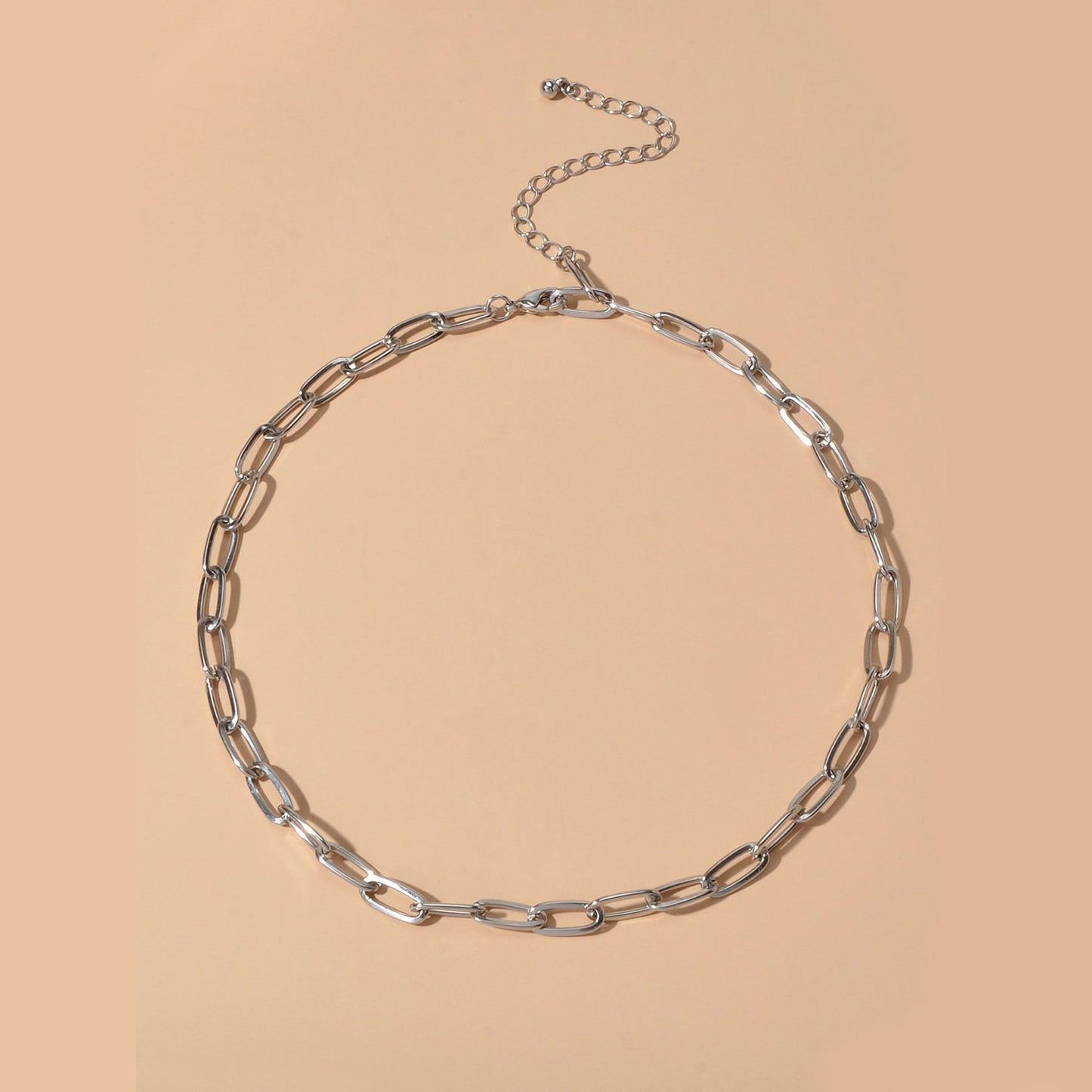 Jewelry Simple Geometric Square Small Hole Necklace Women's Fashion Trend Single Layer Personality Necklace