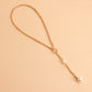 Jewelry Simple Long Section Tassel Imitation Pearl Pendant Necklace Necklace Female Ins Niche Design