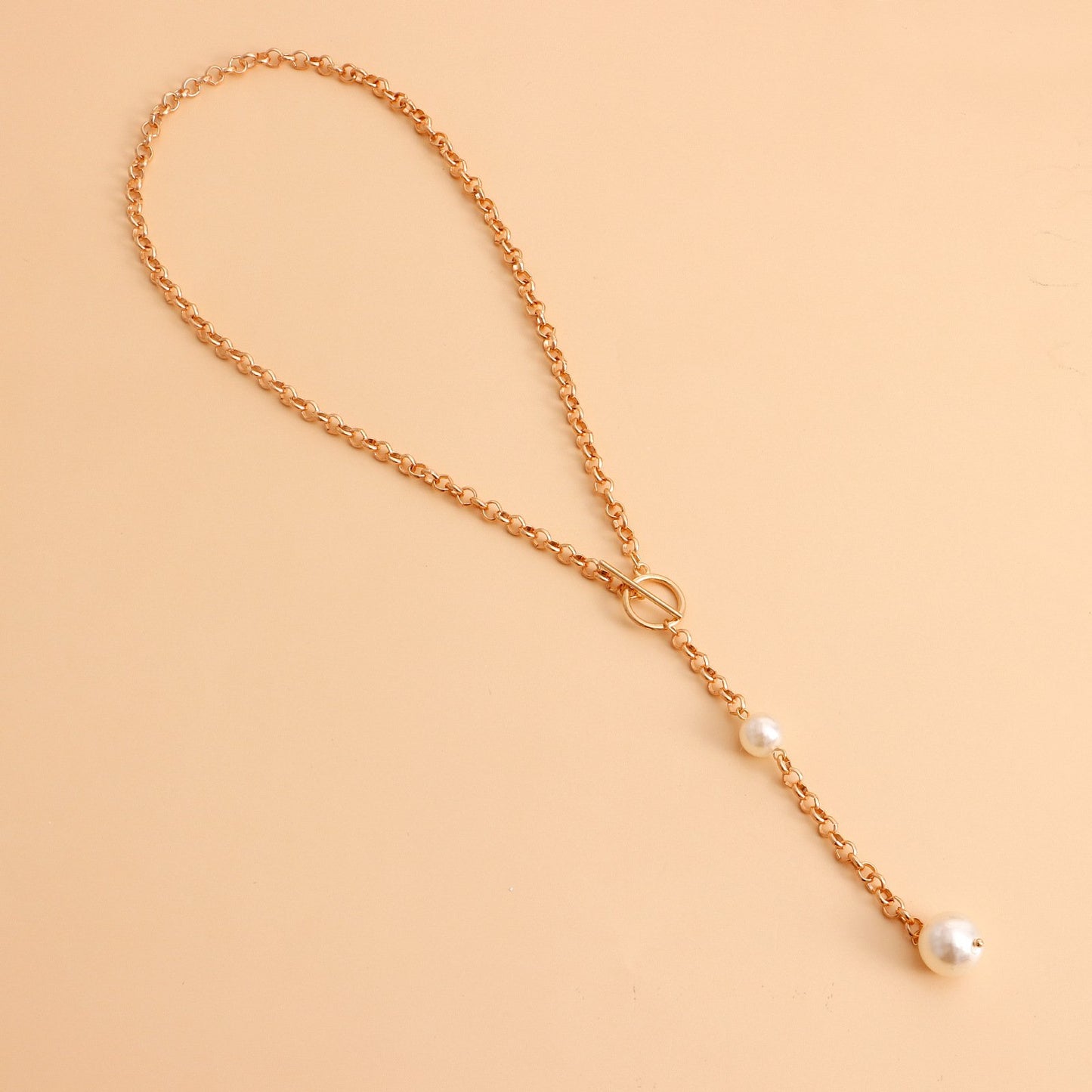 Jewelry Simple Long Section Tassel Imitation Pearl Pendant Necklace Necklace Female Ins Niche Design