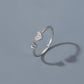 Jewelry Sweet and Versatile Heart Butterfly Ring Adjustable Ring Girls Index Finger Open Ring