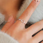 Creative Jewelry Arrow Peach Heart Open Ring Fashion Hollow Heart Tail Ring