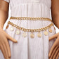 Jewelry Vintage Coin Pendant Tassel Waist Chain Feminine Double Layer Queen Embossed Body Chain