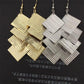 Square horizontal stripes sequin string earrings exaggerated atmosphere ladies earrings fashion accessories ears