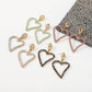 E1634 Fashion asymmetric full diamond earrings femininity age reduction hollow peach heart simple net red earrings