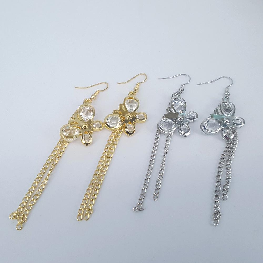 Long Tassel Earrings Simple Earrings Alloy Ear Jewelry Exaggerated Earrings Earrings