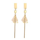 Fashion Net Red Tassel Earrings Acetate Plate Geometric Stud Earrings Cold Long Triangular Earrings