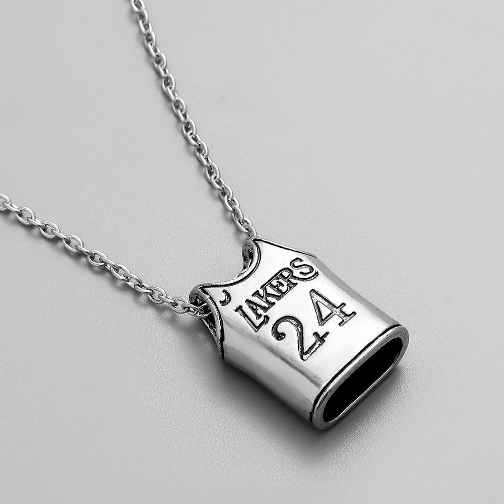 Fashion retro commemorative necklace kobeBryant24 jersey commemorative Kobe necklace men and women