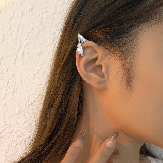 E1159 Temperament geometric earrings simple design sense creative ear hanging cold ear bone clip female